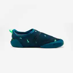 Decathlon Ademende gymschoenen voor kleutergym Baby light blauw met print aanbieding