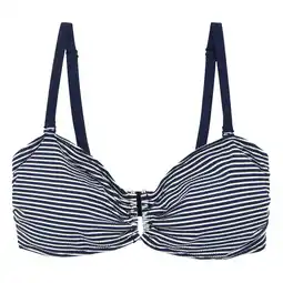 Decathlon Dames Aceana III Seeksucker Bikinitop (Marine / Wit) aanbieding