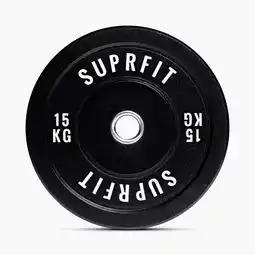 Decathlon Suprfit HI-TEMP White Logo Bumper Plates (Enkel) - 15 kg aanbieding