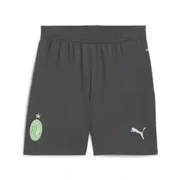Decathlon AC Milan 24/25 short voor jongeren PUMA Shadow Gray Fresh Mint Green aanbieding