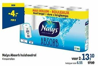 Makro Nalys absorb huishoudrol aanbieding