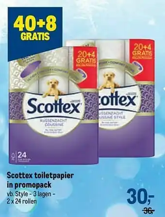 Makro Scottex toiletpapier style aanbieding
