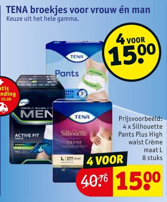 Kruidvat Tena broekjes voor vrouw en man aanbieding