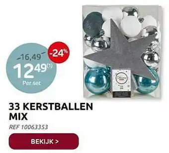 Brico 33 kerstballen mix aanbieding