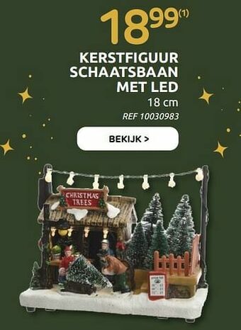 Brico Kerstfiguur schaatsbaan met led aanbieding