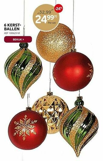 Brico 6 kerstballen aanbieding