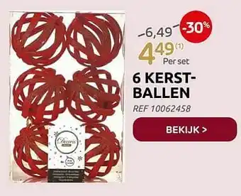 Brico 6 kerstballen aanbieding