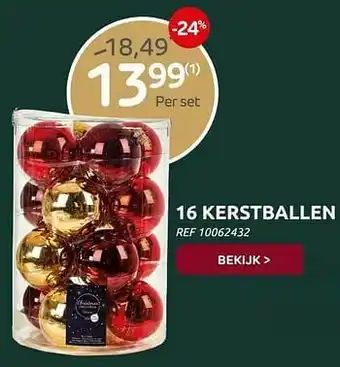 Brico 16 kerstballen aanbieding