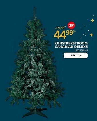 Brico Kunstkerstboom canadian deluxe aanbieding