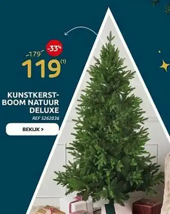 Brico Kunstkerstboom natuur deluxe aanbieding