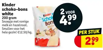 Kruidvat Kinder schoko-bons white 200g aanbieding