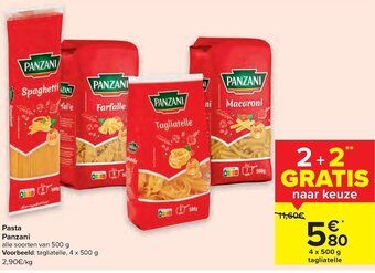Carrefour Market Pasta Panzani aanbieding