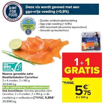 Carrefour Market Noorse gerookte zalm kwalitesketen aanbieding
