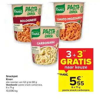 Carrefour Market Snackpout Knorr aanbieding