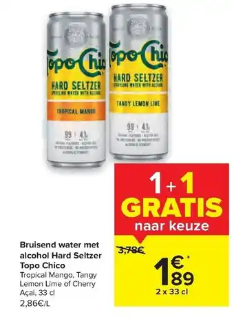 Bruisend water met alcohol hard seltzer topo chico
