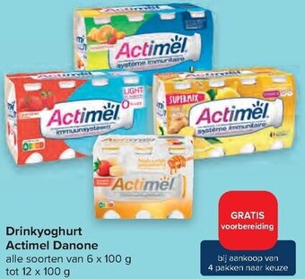 Carrefour Market Drinkyoghurt Actimel Danone aanbieding