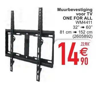 Cora Muurbevestiging voor TV One for All WM4411 aanbieding