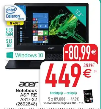Cora Acer Aspire A317-32 aanbieding