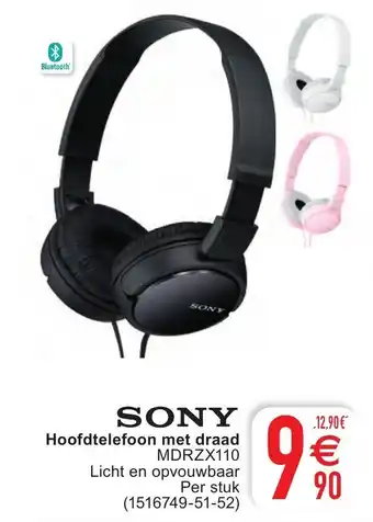 Cora Sony Hoofdtelefoon met draad aanbieding