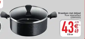 Cora Tefal Braadpan met deksel aanbieding