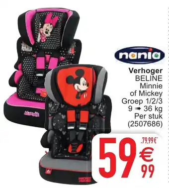 Cora Nania Verhoger Beline Minnie of Mickey aanbieding
