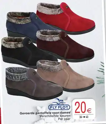 Fly Flot Gevoerde pantoffels voor dames