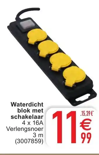 Waterdicht blok met schakelaar