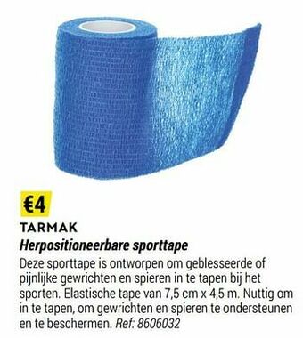 Decathlon Tarmak herpositioneerbare sporttape aanbieding