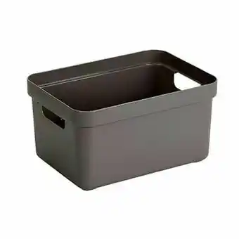 Leen Bakker Sigma home box 13 liter - taupe - 35,2x25,3x18,3 cm - Leen Bakker aanbieding
