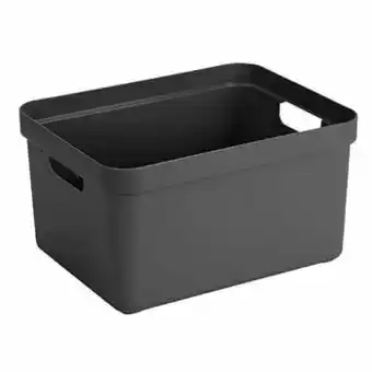 Leen Bakker Sigma home box 32 liter - antraciet - 24,3x35,4x45,3 cm - Leen Bakker aanbieding