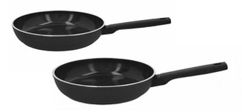 Makro Demeyere Pannenset AluComfort-3 ceraforce Ø 24 cm + 28 cm zwart 2 stuks aanbieding