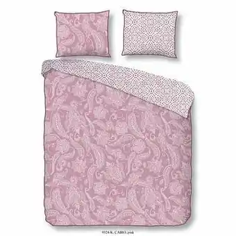 Leen Bakker Descanso dekbedovertrek Cairo - roze - 240x200/220 cm - Leen Bakker aanbieding