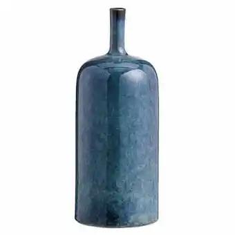 Leen Bakker Vaas Tiemen - blauw - 31xØ12,4 cm - Leen Bakker aanbieding