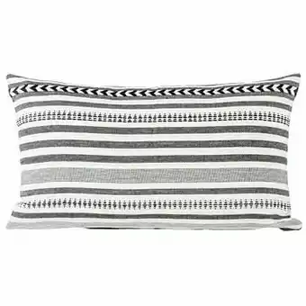 Leen Bakker Sierkussen Chicago - zwart/off-white - 30x50 cm - Leen Bakker aanbieding