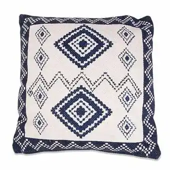 Leen Bakker Sierkussen Rush - blauw - 45x45 cm - Leen Bakker aanbieding