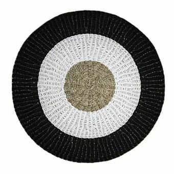 Leen Bakker HSM Collection tapijt Seff - naturel/wit/zwart - 120x120 cm - Leen Bakker aanbieding