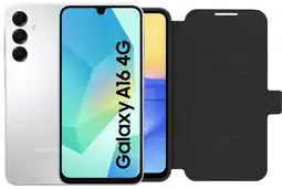 Coolblue Samsung Galaxy A16 128GB Wit 4G + BlueBuilt Book Case Zwart aanbieding