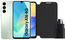 Coolblue Samsung Galaxy A16 128GB Groen 4G + Accessoirepakket aanbieding