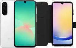 Coolblue Samsung Galaxy A26 128 Go Blanc 5G + BlueBuilt Book Case Noir aanbieding