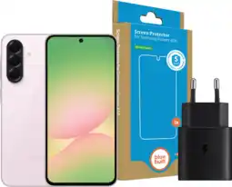 Coolblue Samsung Galaxy A56 128 Go Rose 5G + Pack d'Accessoires de Base aanbieding