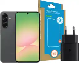 Coolblue Samsung Galaxy A56 256 Go Noir 5G + Pack d'Accessoires de Base aanbieding