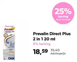 Plein.nl Prevalin Direct Plus 2 in 1 aanbieding