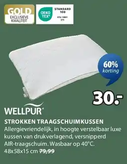 Jysk STROKKEN TRAAGSCHUIMKUSSEN aanbieding