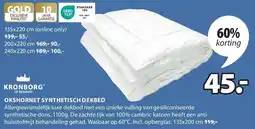 Jysk OKSHORNET SYNTHETISCH DEKBED aanbieding