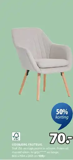 Jysk UDSBJERG FAUTEUIL aanbieding
