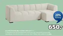 Jysk ALLESE ZITBANK MET CHAISE LONGUE aanbieding