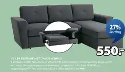 Jysk VEJLBY BEDBANK MET CHAISE LONGUE aanbieding