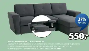 Jysk VEJLBY BEDBANK MET CHAISE LONGUE aanbieding