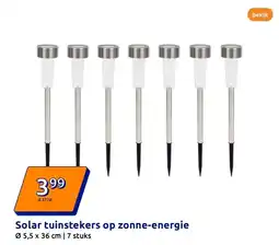Action Solar tuinstekers op zonne-energie aanbieding