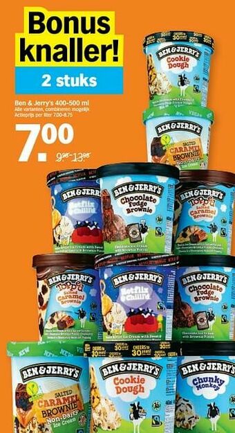 Albert Heijn Ben + jerry`s aanbieding